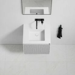 Luv Fluted Vanity Unit With Stone Basin (Matte White 600mm) 10 Luv Fluted Vanity Unit With Stone Basin (Matte White 600mm) -LUSSOSTONE Shop luv fluted vanity unit with stone basin matte white 600mm p3155 21679 zoom