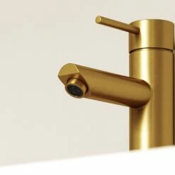 Luxe Basin Monobloc Mixer Tap Brushed Gold -LUSSOSTONE Shop luxe basin monobloc mixer tap brushed gold p1344 43859 zoom