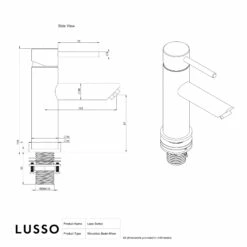 Luxe Basin Monobloc Mixer Tap Brushed Gold -LUSSOSTONE Shop luxe basin monobloc mixer tap brushed gold p1344 44265 zoom