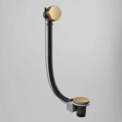 Luxe Brushed Gold Pop Up Bath Waste With Overflow