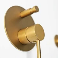 Luxe Brushed Gold Wall Mounted Bath Shower Mixer Tap -LUSSOSTONE Shop luxe brushed gold wall mounted bath shower mixer tap p1299 8304 zoom