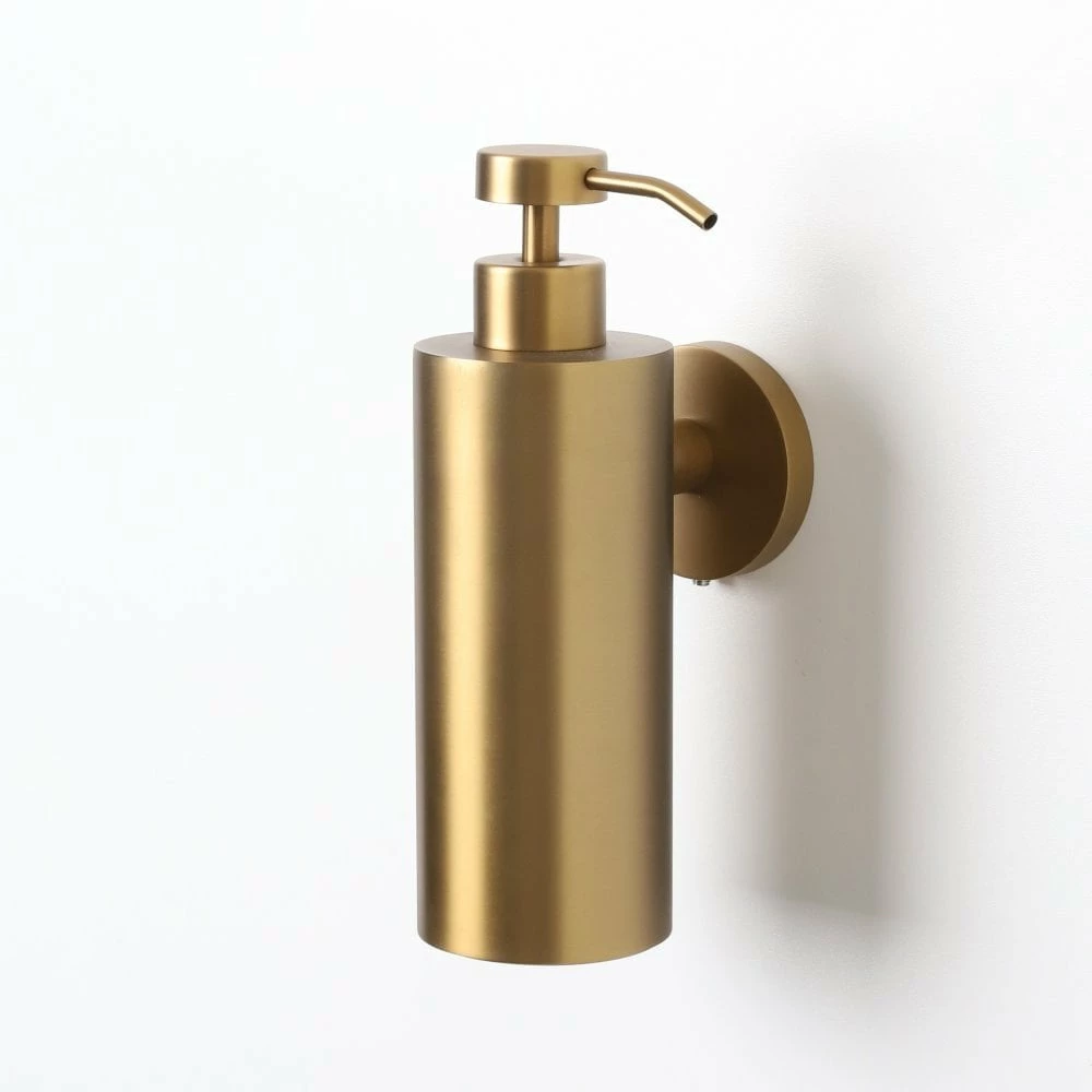 Luxe Brushed Gold Wall Mounted Soap Dispenser 4 Luxe Brushed Gold Wall Mounted Soap Dispenser - Image 2