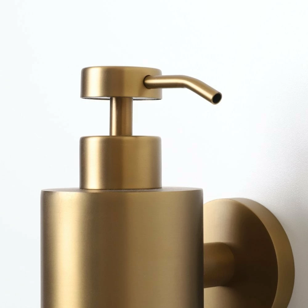 Luxe Brushed Gold Wall Mounted Soap Dispenser 5 Luxe Brushed Gold Wall Mounted Soap Dispenser - Image 3