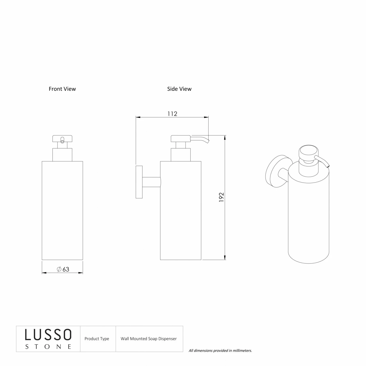 Luxe Brushed Gold Wall Mounted Soap Dispenser 6 Luxe Brushed Gold Wall Mounted Soap Dispenser - Image 4