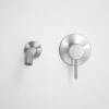 Luxe Brushed Stainless Wall Mounted Bath Mixer Tap