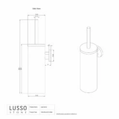 Luxe Brushed Stainless Wall Mounted Toilet Brush -LUSSOSTONE Shop luxe brushed stainless wall mounted toilet brush p1303 14725 zoom