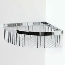 Luxe Chrome Corner Shower Storage Basket -LUSSOSTONE Shop luxe chrome corner shower storage basket p1867 11370 zoom