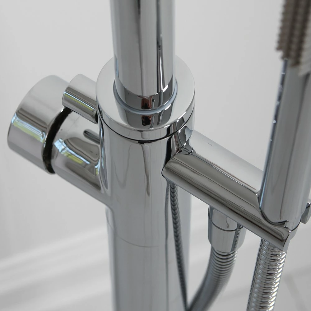 Luxe Chrome Floorstanding Bath Shower Mixer Tap 4 Luxe Chrome Floorstanding Bath Shower Mixer Tap - Image 2