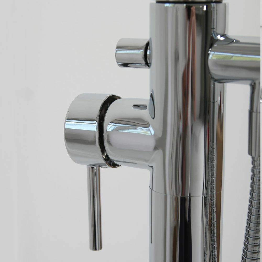 Luxe Chrome Floorstanding Bath Shower Mixer Tap 5 Luxe Chrome Floorstanding Bath Shower Mixer Tap - Image 3