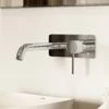 Luxe Chrome Wall Mounted Basin Mixer Tap V2 -LUSSOSTONE Shop luxe chrome wall mounted basin mixer tap v2 p1357 46011 zoom