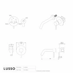 Luxe Chrome Wall Mounted Bath Mixer Tap -LUSSOSTONE Shop luxe chrome wall mounted bath mixer tap p1126 35795 zoom