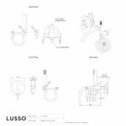 Luxe Chrome Wall Mounted Bath Shower Mixer Tap -LUSSOSTONE Shop luxe chrome wall mounted bath shower mixer tap p773 35774 zoom
