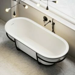 Luxe Freestanding Stone Bath 1800mm -LUSSOSTONE Shop luxe freestanding stone bath 1800mm p1262 22028 zoom