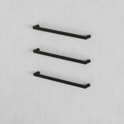 Luxe Matte Black 3 Bar Towel Rail 600mm -LUSSOSTONE Shop luxe matte black 3 bar towel rail 600mm p5045 27707 image