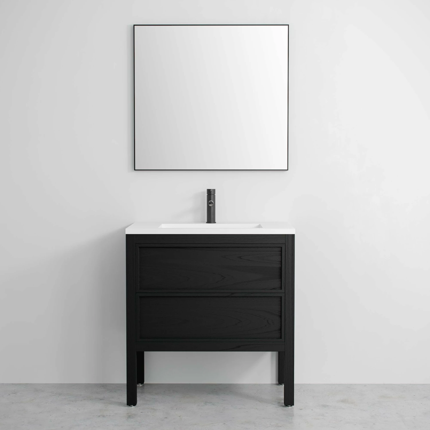 Luxe Matte Black Mirror 800mm 3 Luxe Matte Black Mirror 800mm