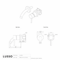 Luxe Matte Black Short Projection Wall Mounted Basin Mixer Tap -LUSSOSTONE Shop luxe matte black short projection wall mounted basin mixer tap p1519 35758 zoom