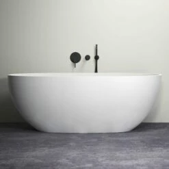 Luxe Matte Black Wall Mounted Bath Shower Mixer Tap -LUSSOSTONE Shop luxe matte black wall mounted bath shower mixer tap p714 4797 zoom