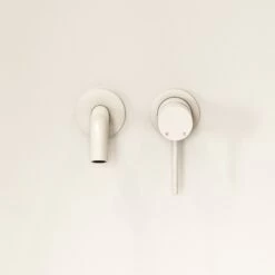 Luxe Matte White Short Projection Wall Mounted Basin Mixer Tap -LUSSOSTONE Shop luxe matte white short projection wall mounted basin mixer tap p2611 46082 zoom