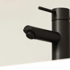 Luxe Monobloc Basin Mixer Tap Matte Black -LUSSOSTONE Shop luxe monobloc basin mixer tap matte black p478 43851 zoom