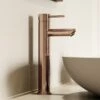Luxe Rose Gold Basin Tall Monobloc Mixer Tap -LUSSOSTONE Shop luxe rose gold basin tall monobloc mixer tap p1124 45513 zoom
