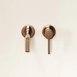 Luxe Rose Gold Wall Mounted Basin Mixer Tap V1 -LUSSOSTONE Shop luxe rose gold wall mounted basin mixer tap v1 p1122 45998 zoom