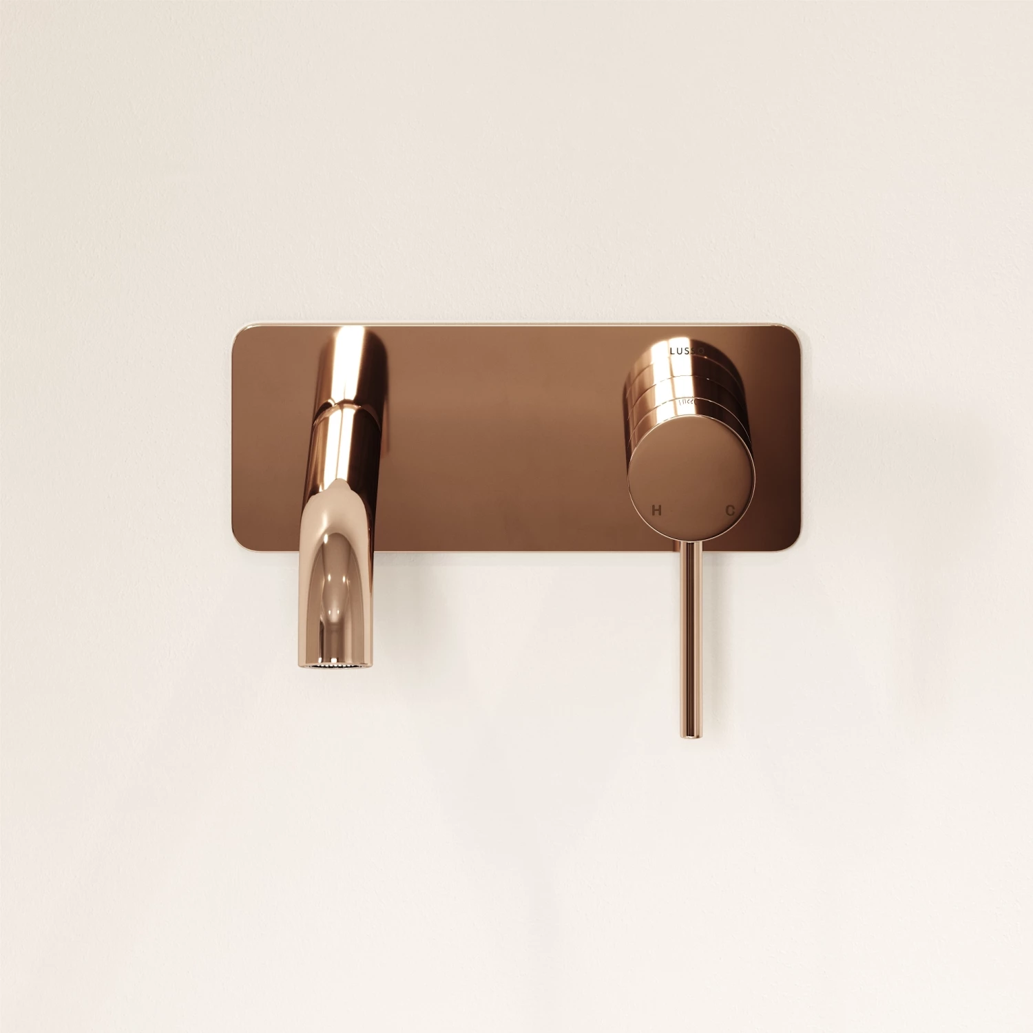 Luxe Rose Gold Wall Mounted Basin Mixer Tap V2 6 Luxe Rose Gold Wall Mounted Basin Mixer Tap V2 - Image 4