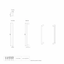 Luxe Silk Matte White Towel Bar Rail 600mm 7 Luxe Silk Matte White Towel Bar Rail 600mm -LUSSOSTONE Shop luxe silk matte white towel bar rail 600mm p2372 14603 zoom