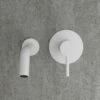 Luxe Silk Matte White Wall Mounted Bath Mixer Tap -LUSSOSTONE Shop luxe silk matte white wall mounted bath mixer tap p2369 13290 zoom