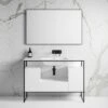 Luxe Vanity Unit With Stone Basin (Matte Black Frame 1200mm) -LUSSOSTONE Shop luxe vanity unit with stone basin matte black frame 1200mm p5085 28059 image