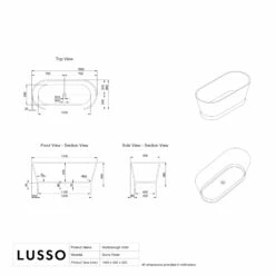 Marlborough Freestanding Stone Bath 1500mm -LUSSOSTONE Shop marlborough freestanding stone bath 1500mm p69 41675 zoom