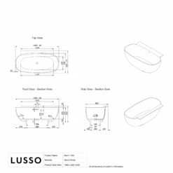 Marni Freestanding Stone Bath 1580mm 11 Marni Freestanding Stone Bath 1580mm -LUSSOSTONE Shop marni freestanding stone bath 1580mm p622 41625 zoom