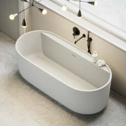 Mastello Freestanding Stone Bath 1600mm -LUSSOSTONE Shop mastello freestanding stone bath 1600mm p2749 21564 zoom