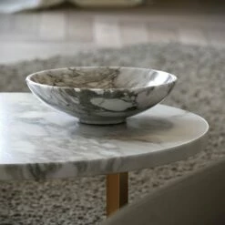 Millesi Arabescato Marble Large Fruit Bowl