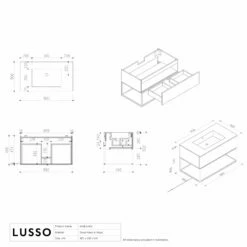 Modus Vanity Unit With Stone Basin (Matte Anthracite And Black Frame 900mm) 9 Modus Vanity Unit With Stone Basin (Matte Anthracite And Black Frame 900mm) -LUSSOSTONE Shop modus vanity unit with stone basin matte anthracite and black frame 900mm p5047 36156 zoom