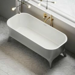 Momo Freestanding Stone Bath 1800mm -LUSSOSTONE Shop momo freestanding stone bath 1800mm p611 22008 zoom