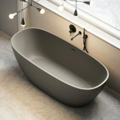 Monaco Grigio Earth Freestanding Stone Bath 1700mm -LUSSOSTONE Shop monaco grigio earth freestanding stone bath 1700mm p2465 29218 zoom
