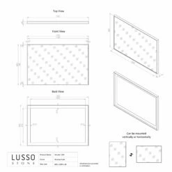 Moode Brushed Gold Mirror 1200mm -LUSSOSTONE Shop moode brushed gold mirror 1200mm p2461 15407 zoom