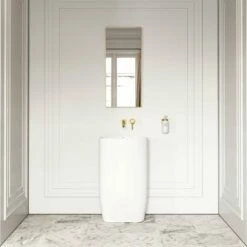 Moode Brushed Gold Mirror 400mm