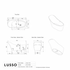 Napoli Freestanding Stone Bath 1690mm -LUSSOSTONE Shop napoli freestanding stone bath 1690mm p29 41682 zoom