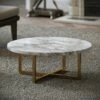 Nazzano Arabescato Marble Round Coffee Table -LUSSOSTONE Shop nazzano arabescato marble round coffee table p5337 34163 zoom