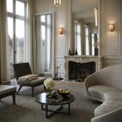 Nazzano Nero Marquina Marble Round Coffee Table With Black Legs -LUSSOSTONE Shop nazzano nero marquina marble round coffee table with black legs p5344 44243 zoom