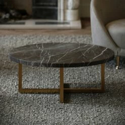Nazzano Pietra Grey Marble Round Coffee Table -LUSSOSTONE Shop nazzano pietra grey marble round coffee table p5339 34273 zoom