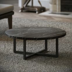 Nazzano Pietra Grey Marble Round Coffee Table With Black Legs 10 Nazzano Pietra Grey Marble Round Coffee Table With Black Legs -LUSSOSTONE Shop nazzano pietra grey marble round coffee table with black legs p5343 44223 zoom