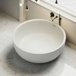 Front Page -LUSSOSTONE Shop notion freestanding round stone bath 1350mm p30 17135 zoom