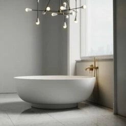Notion Freestanding Round Stone Bath 1500mm -LUSSOSTONE Shop notion freestanding round stone bath 1500mm p199 21967 zoom