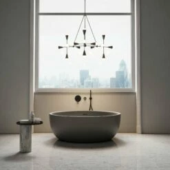 Notion Grigio Earth Freestanding Round Stone Bath 1350mm -LUSSOSTONE Shop notion grigio earth freestanding round stone bath 1350mm p2510 32600 zoom