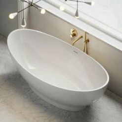 Oasis Freestanding Stone Bath 1790mm -LUSSOSTONE Shop oasis freestanding stone bath 1790mm p128 17476 zoom