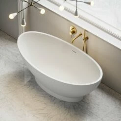 Front Page -LUSSOSTONE Shop oasis mini freestanding stone bath 1550mm p208 17484 zoom