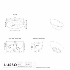 Oasis Mini Freestanding Stone Bath 1550mm -LUSSOSTONE Shop oasis mini freestanding stone bath 1550mm p208 41716 zoom