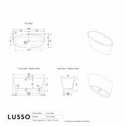 Oval Freestanding Stone Bath 1580mm -LUSSOSTONE Shop oval freestanding stone bath 1580mm p26 41657 zoom